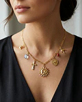 Collar veraniego en acero dorado 