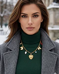 Collar veraniego en acero dorado 
