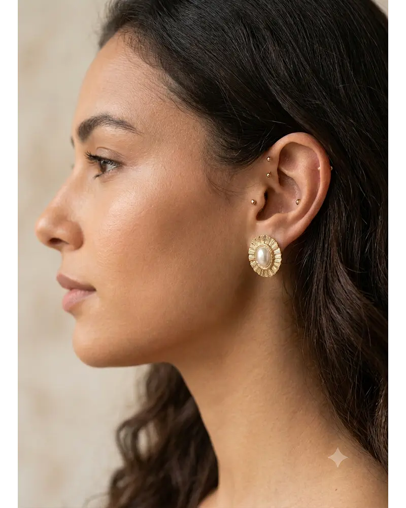 Aros de acero dorado  