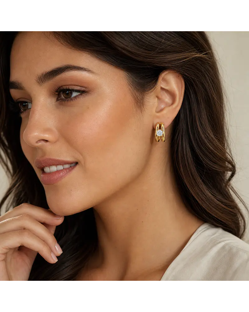Aros de acero dorado  