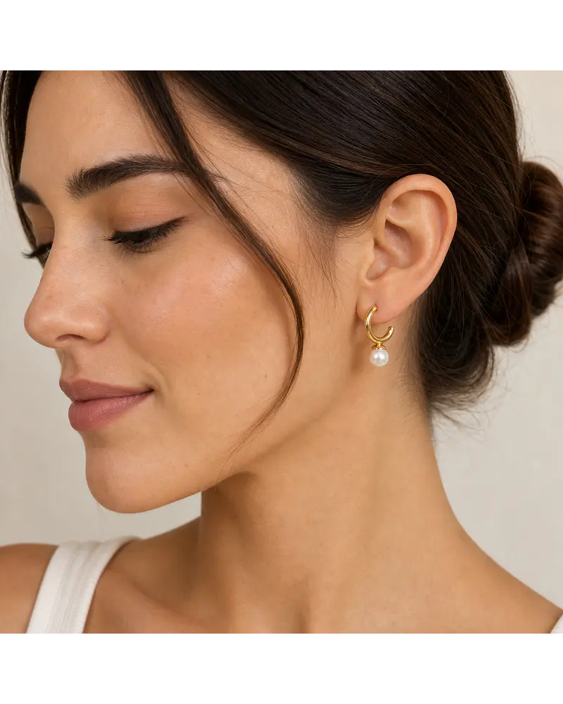 Aros de acero dorado  