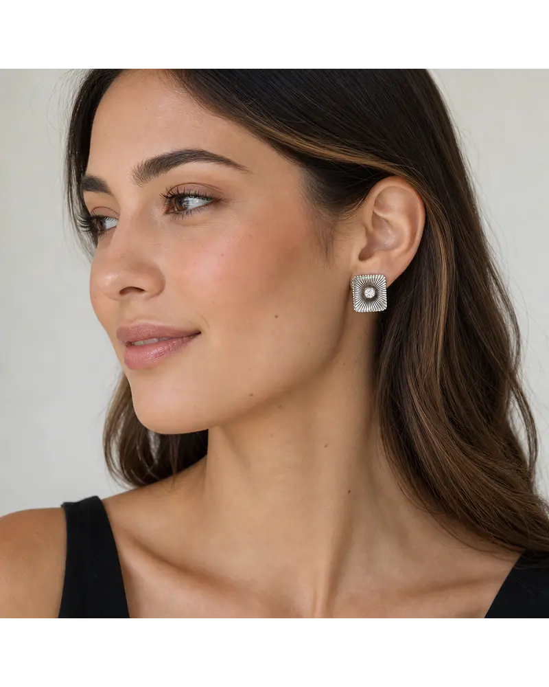 Aros de acero plateado