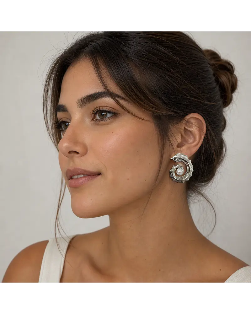 Aros de acero plateado