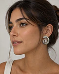 Aros de acero plateado