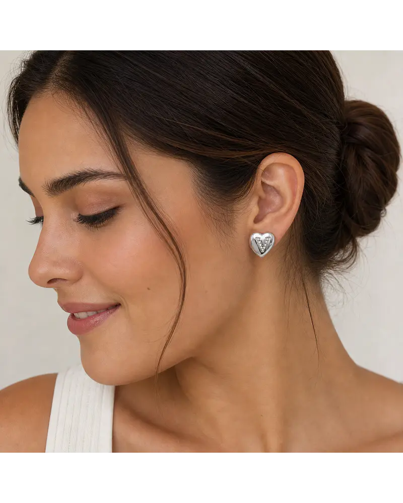 Aros de acero plateado