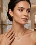 Conjunto elegante de acero dorado 