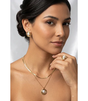 Conjunto elegante de acero dorado 