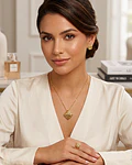 Conjunto elegante de acero dorado 