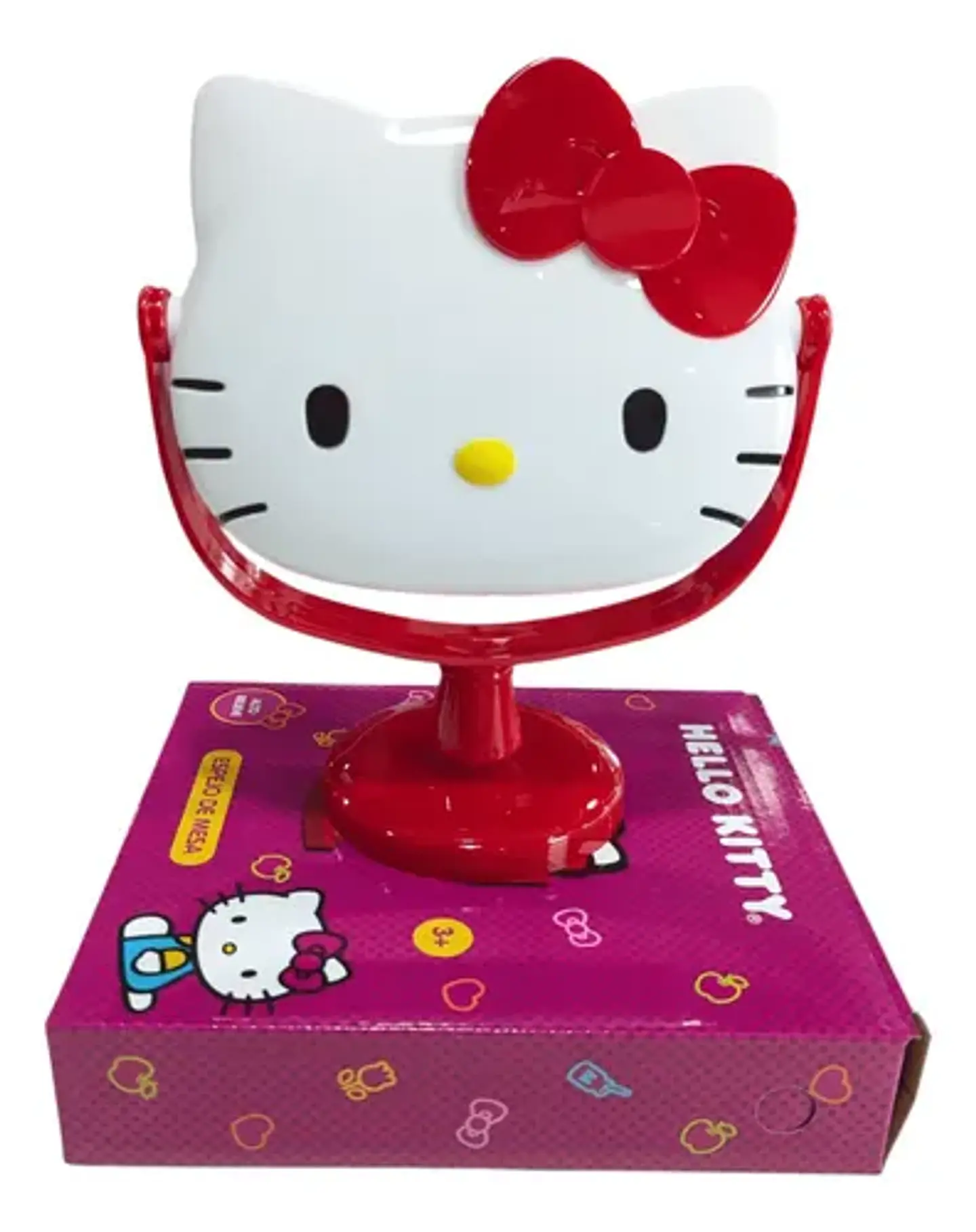 Espejo De Mesa Hello Kitty Kawaii Sanrio Pedestal Maquillaje 4