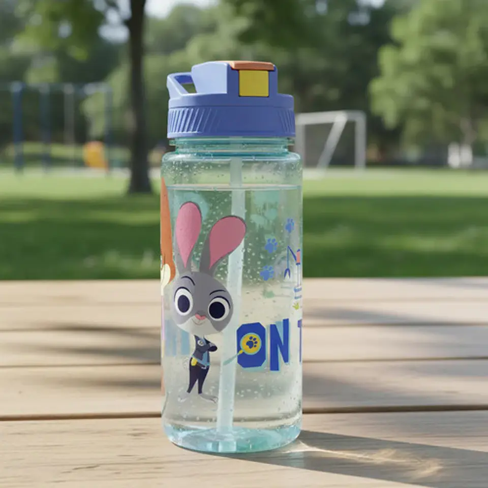 Botella Infantil 500ml Con Bombilla Disney Zootopia Keep 5