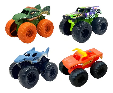 Autos Monster Jam Pack 4 Camionetas 1:72 Originales