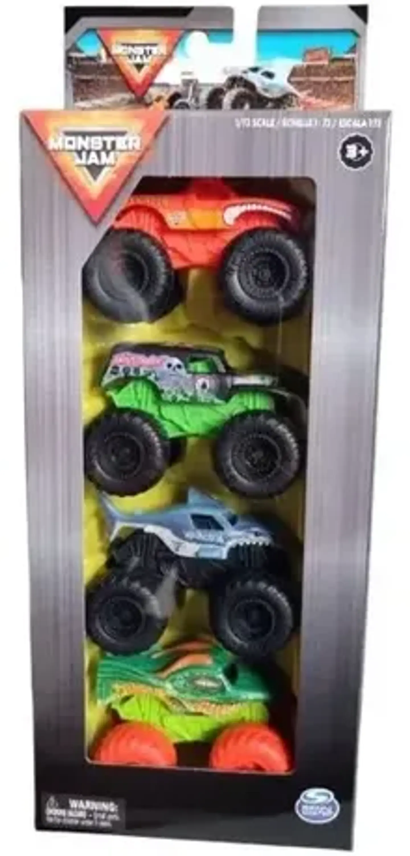 Autos Monster Jam Pack 4 Camionetas 1:72 Originales 2