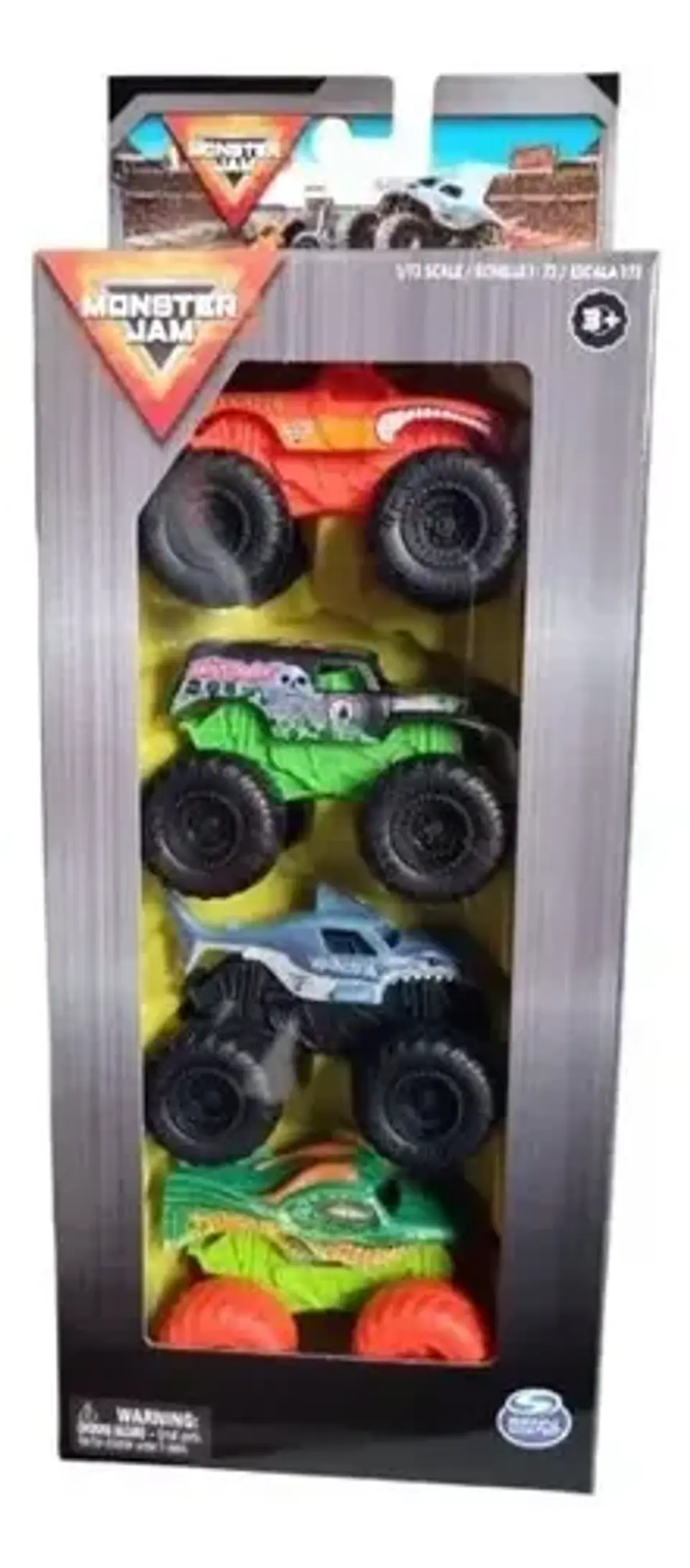 Autos Monster Jam Pack 4 Camionetas 1:72 Originales 2