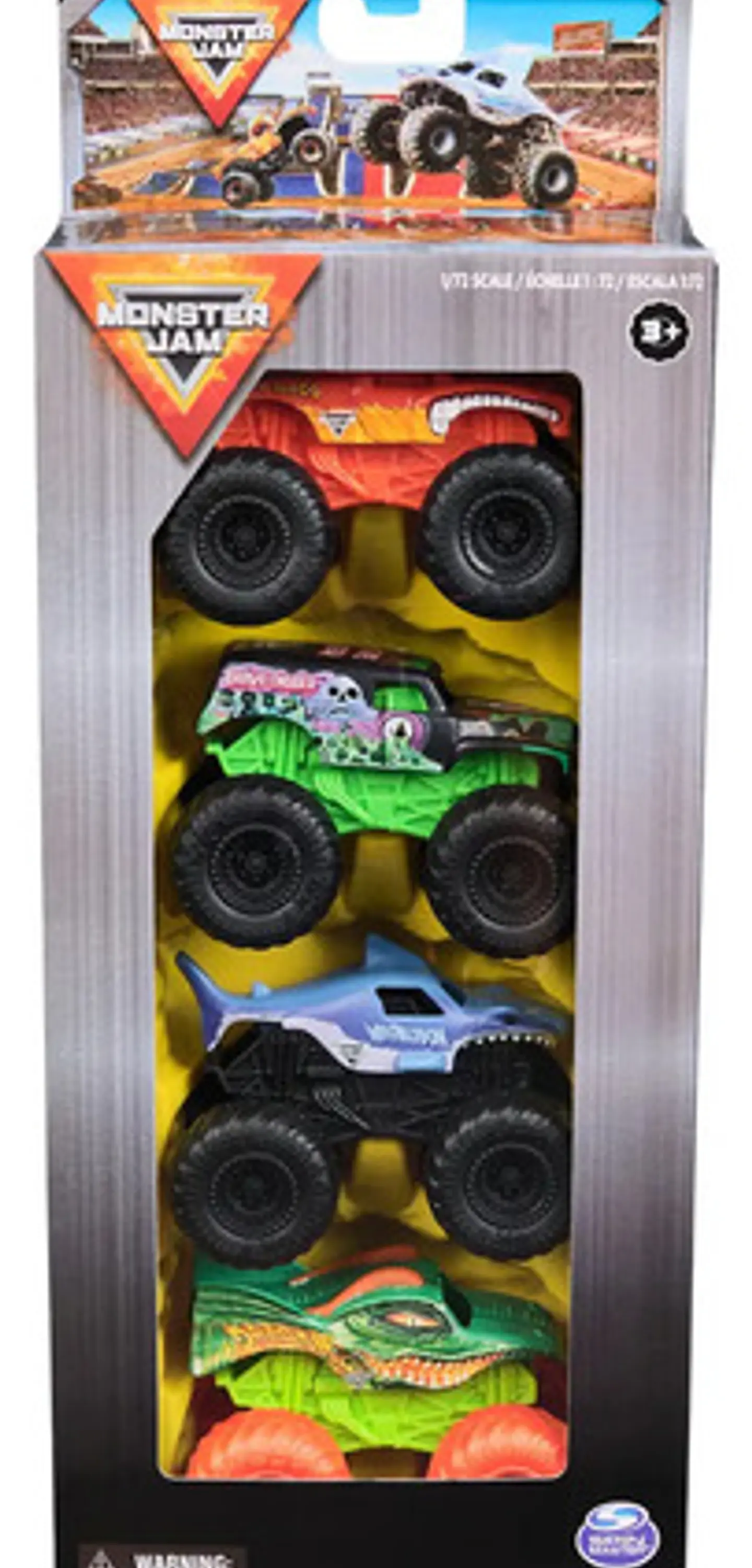 Autos Monster Jam Pack 4 Camionetas 1:72 Originales 3