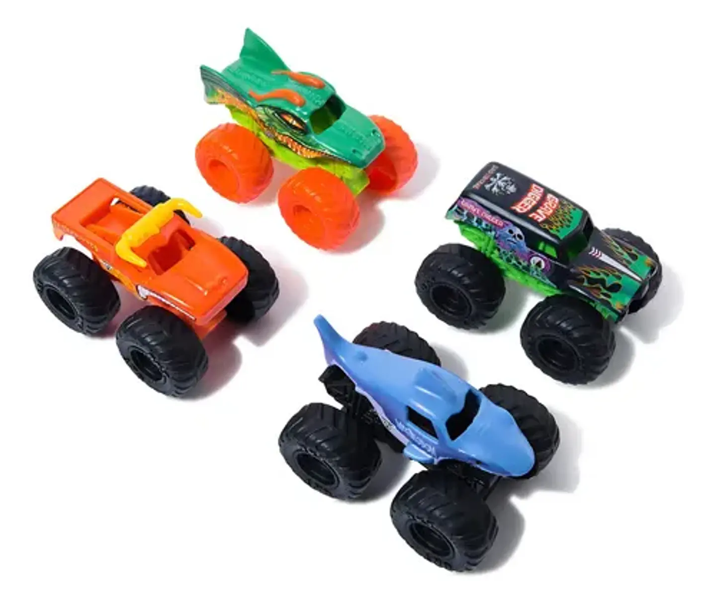 Autos Monster Jam Pack 4 Camionetas 1:72 Originales 5