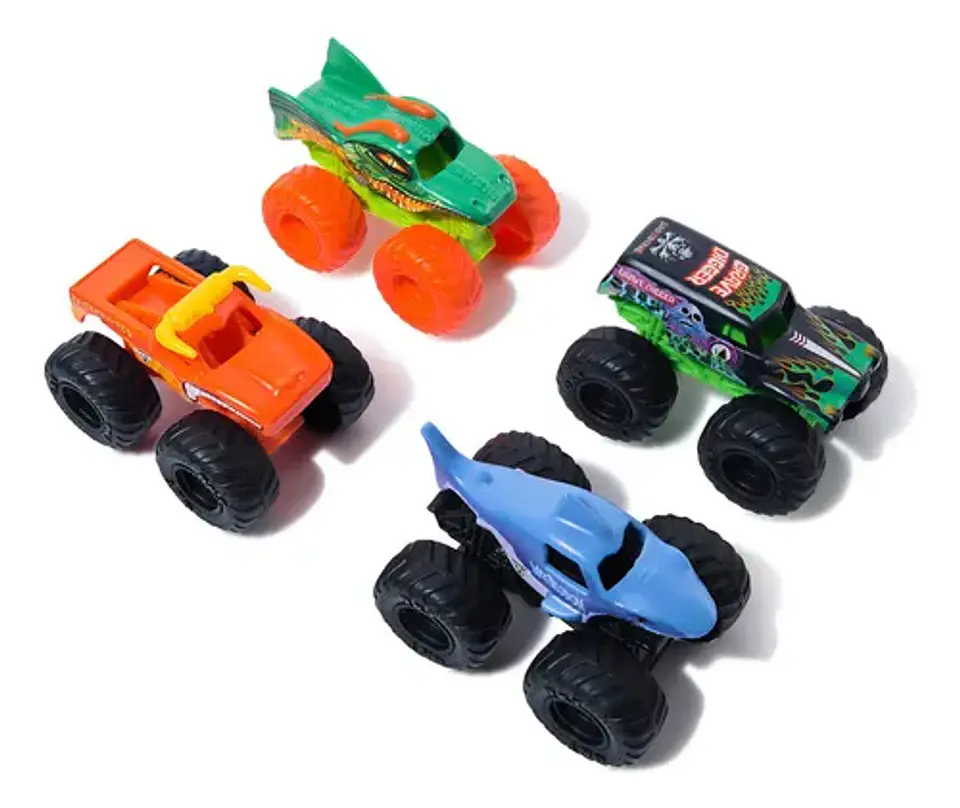 Autos Monster Jam Pack 4 Camionetas 1:72 Originales 5