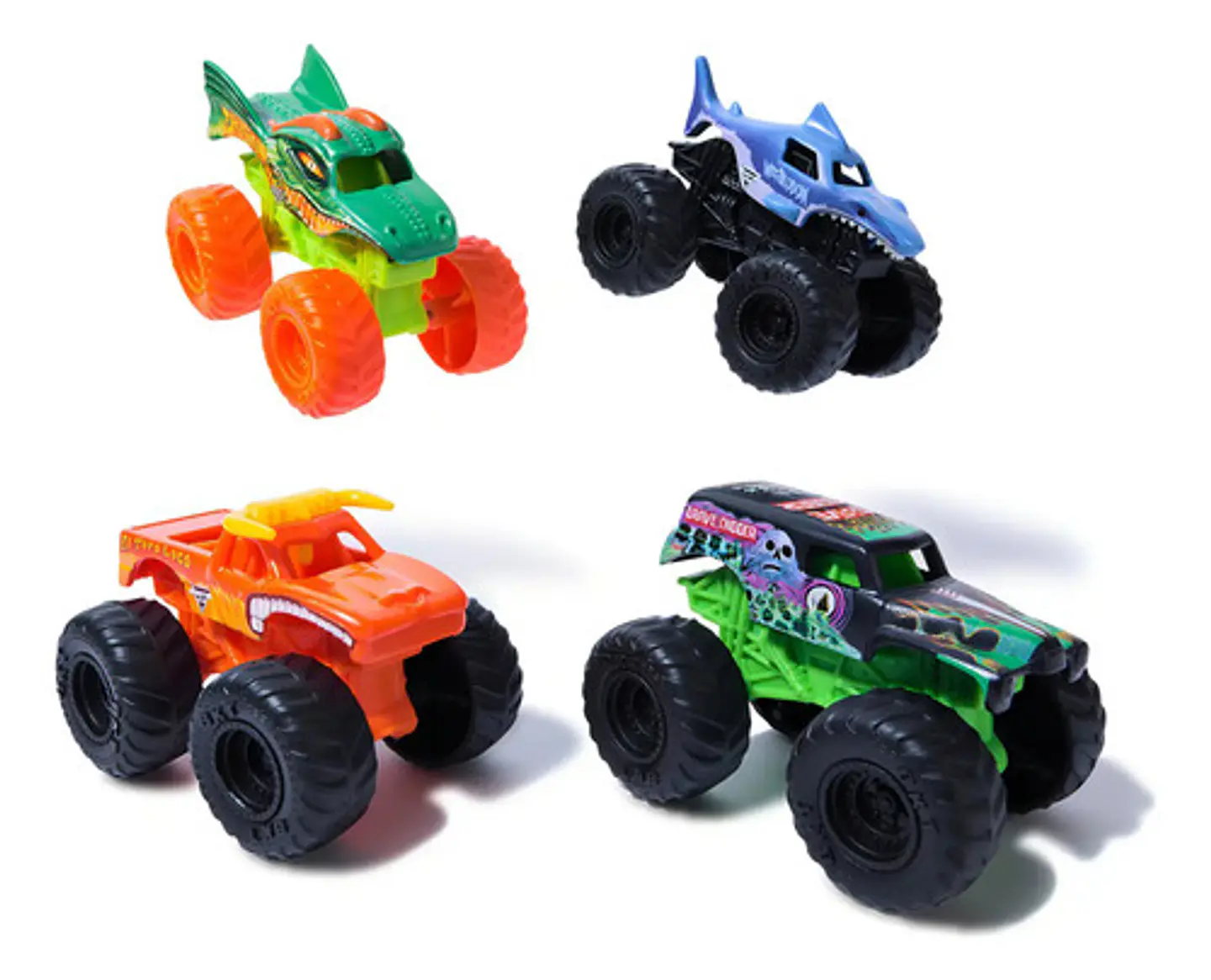 Autos Monster Jam Pack 4 Camionetas 1:72 Originales 6