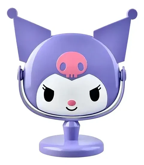Espejo De Mesa Kawaii Kuromi Sanrio Con Pedestal Maquillaje