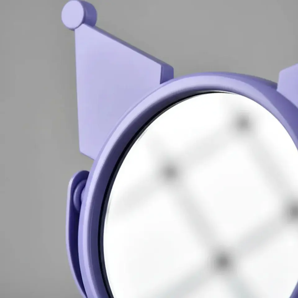 Espejo De Mesa Kawaii Kuromi Sanrio Con Pedestal Maquillaje 4
