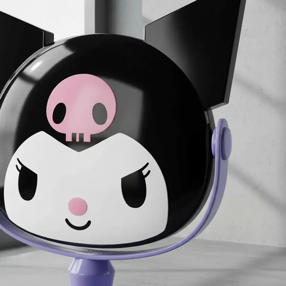 Espejo De Mesa Kawaii Kuromi Sanrio Con Pedestal Maquillaje 6