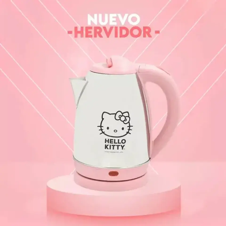 Hervidor Eléctrico Hello Kitty 2l Acero Inoxidable Sanrio 6