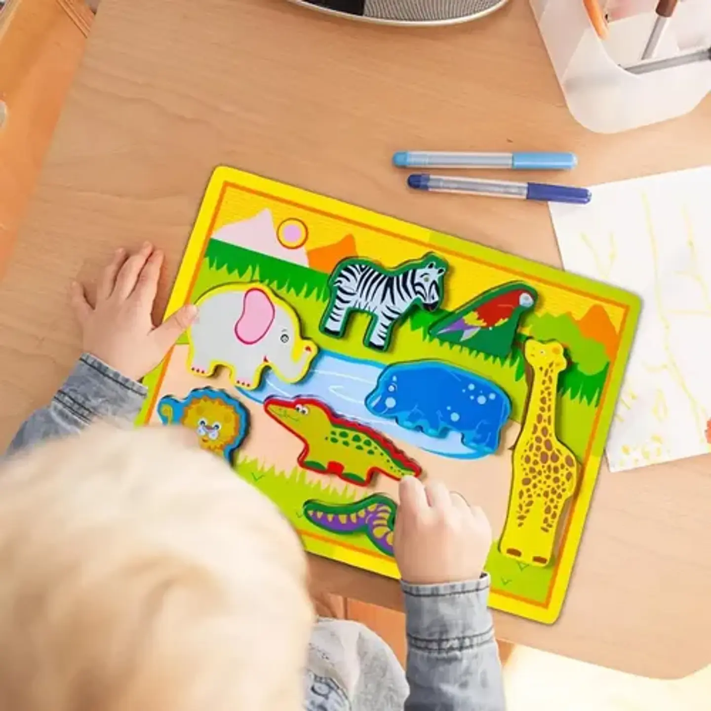 Puzzle Madera Animales 8 Piezas Encaje Didáctico Infantil 4