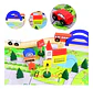 Pista Autos Madera Con Puente Juguete Didáctico Infantil 40p - Miniatura 3
