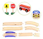 Pista Autos Madera Con Puente Juguete Didáctico Infantil 40p - Miniatura 6