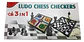 Juego Magnético 3 En 1 Ajedrez Ludo Damas Plegable - Miniatura 1