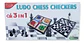 Juego Magnético 3 En 1 Ajedrez Ludo Damas Plegable - Miniatura 3
