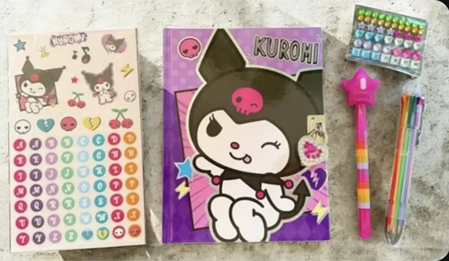 Diario Secreto Kuromi Con Candado Y Lápiz Invisible Sanrio 3
