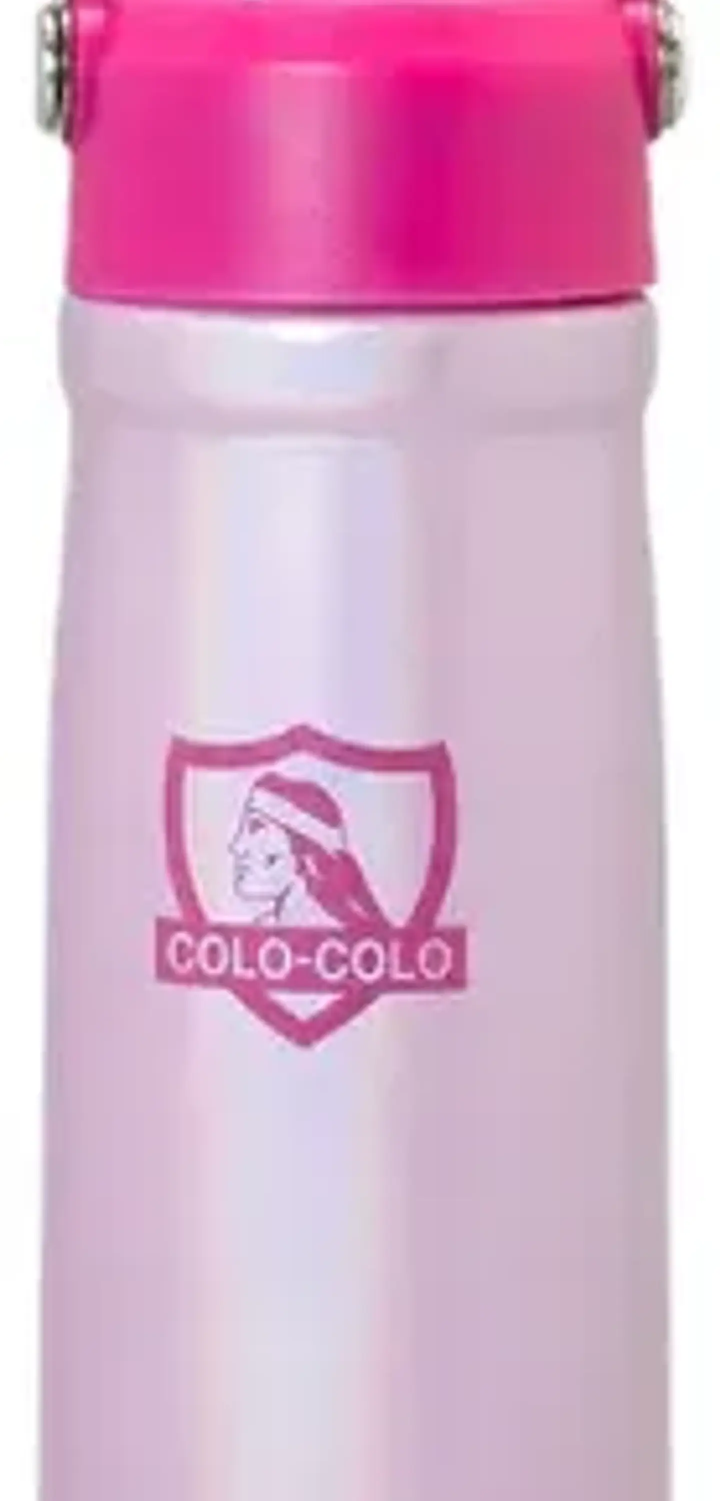 Botella Térmica 650ml Colo Colo Rosada Metálica Deportiva 2