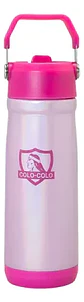 Botella Térmica 650ml Colo Colo Rosada Metálica Deportiva - Miniatura 2