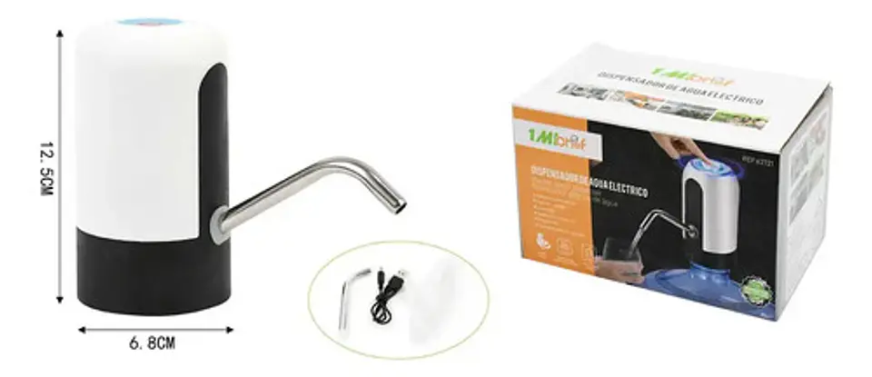Dispensador Agua Eléctrico Recargable Usb Para Botellón 3