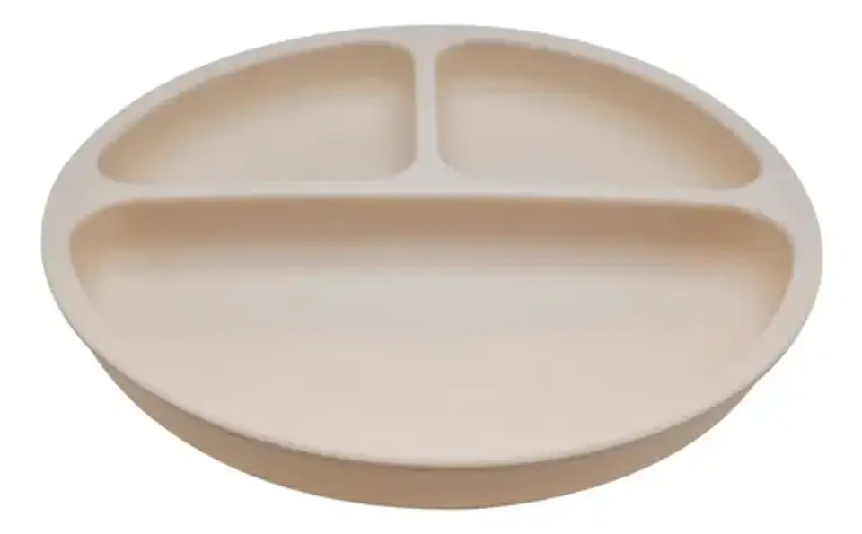 Plato Silicona Bebé Ventosa Antideslizante Y Tapa Kido Keep 1