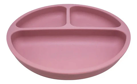 Plato Silicona Bebé Ventosa Antideslizante Y Tapa Kido Keep