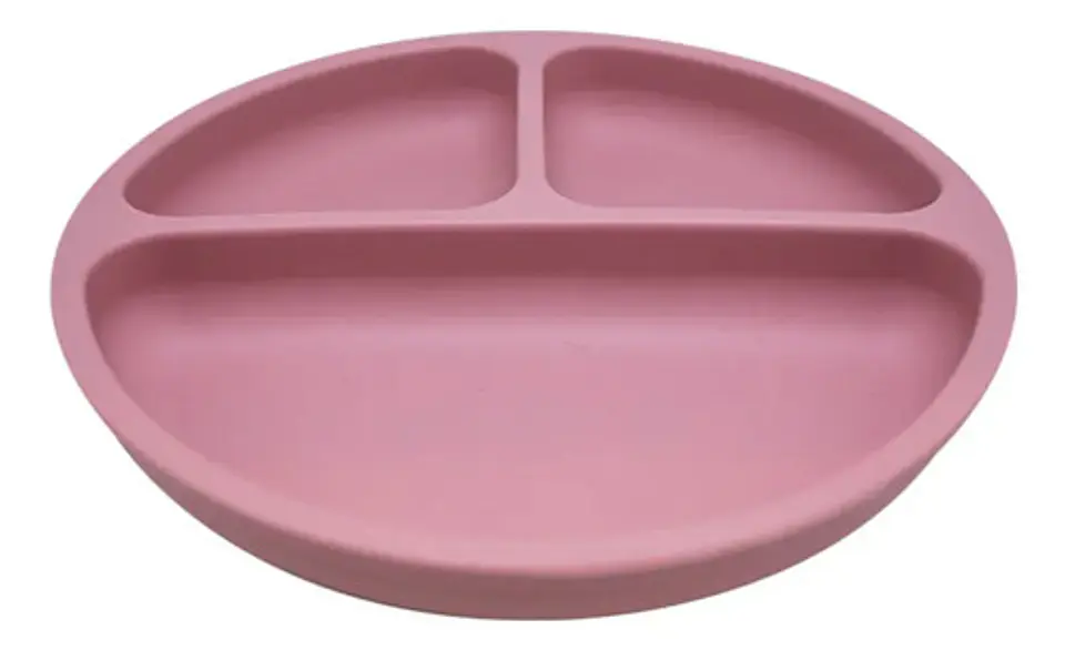 Plato Silicona Bebé Ventosa Antideslizante Y Tapa Kido Keep 1