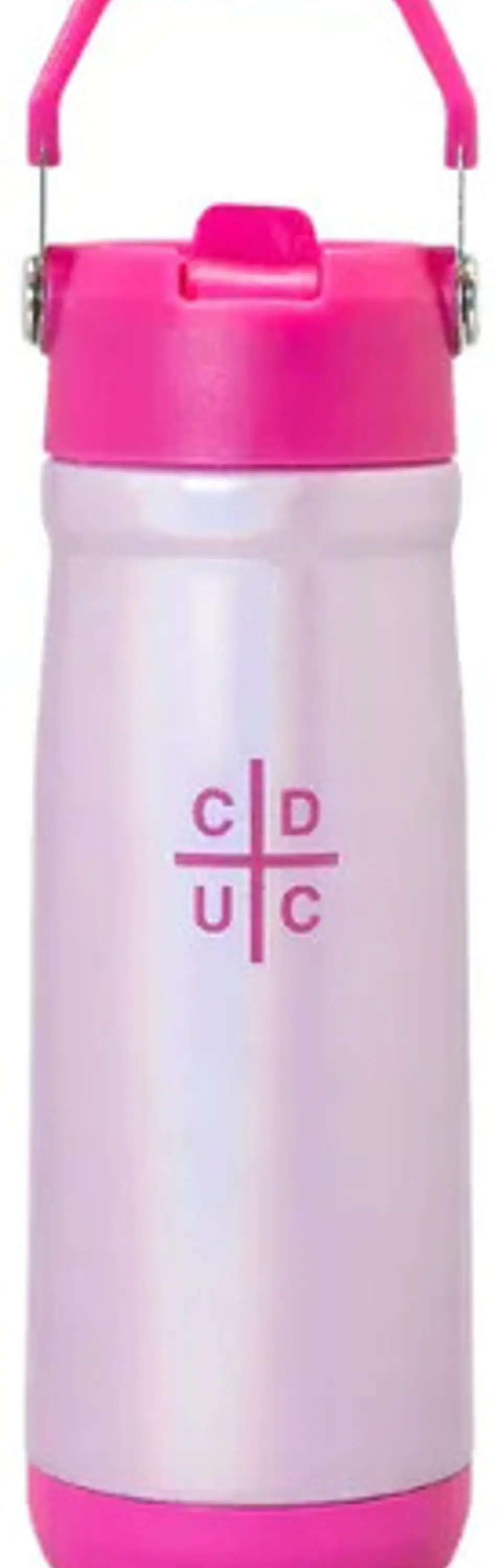 Botella Térmica 650ml Universidad Católica Rosada Metálica 2