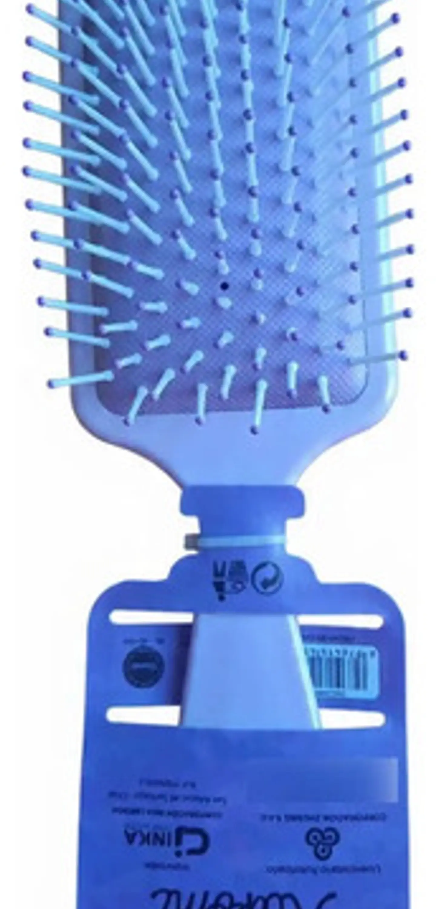 Cepillo De Cabello Kurumi Desenredante Cuadrado 22 Cm Rosa 2