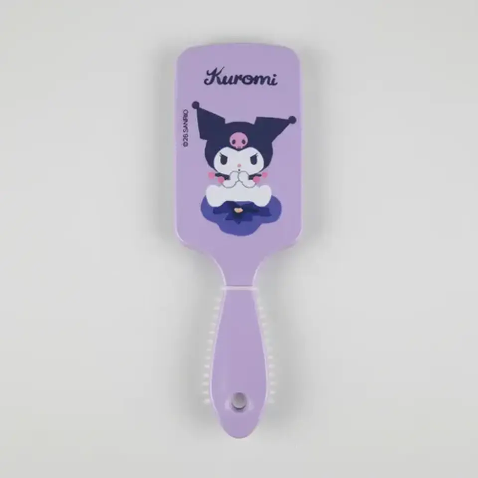 Cepillo De Cabello Kurumi Desenredante Cuadrado 22 Cm Rosa 5