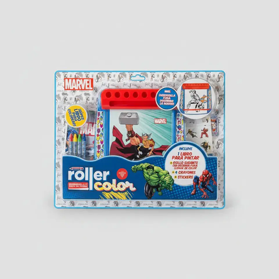 Libro Colorear Marvel Roller Color Con Crayones + Stickers 4
