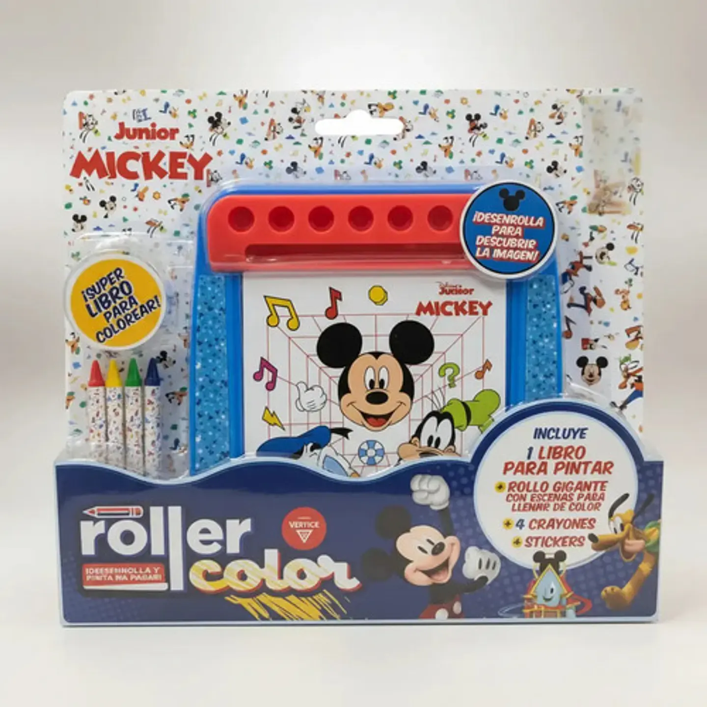 Libro Colorear Mickey Mouse Rollo Con Crayones Stickers 2