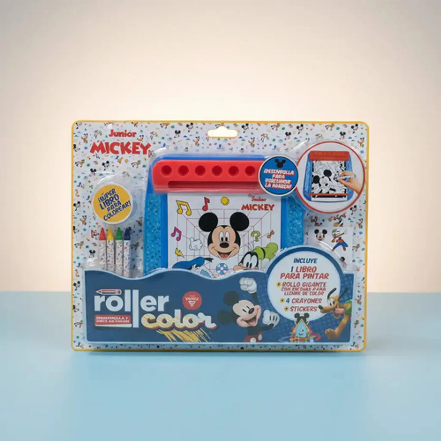 Libro Colorear Mickey Mouse Rollo Con Crayones Stickers 5