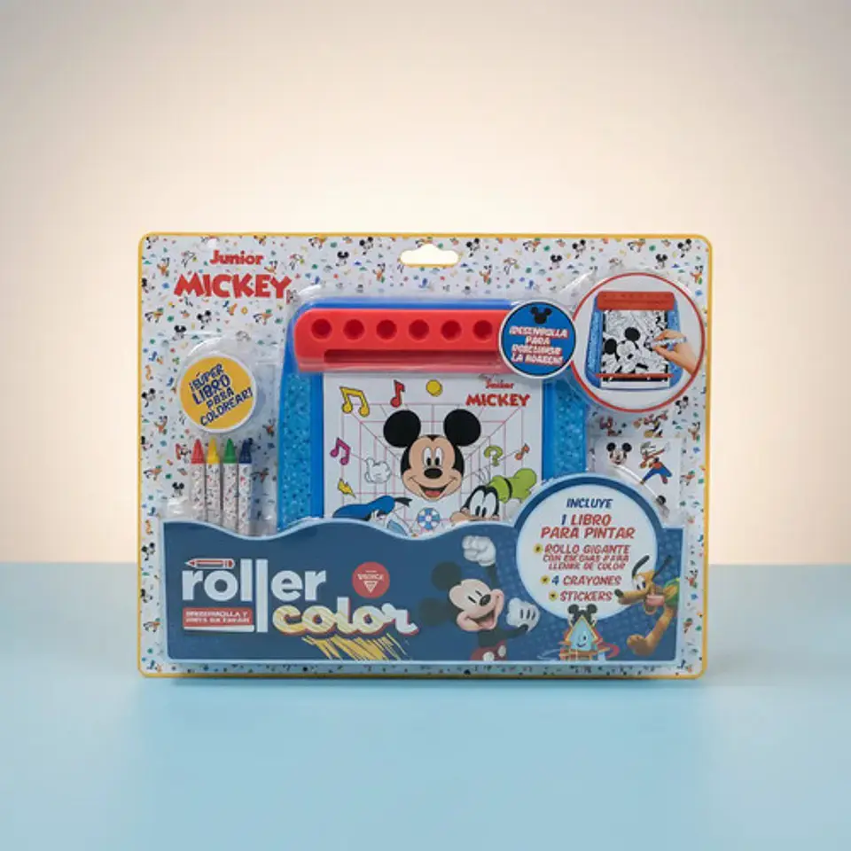 Libro Colorear Mickey Mouse Rollo Con Crayones Stickers 5