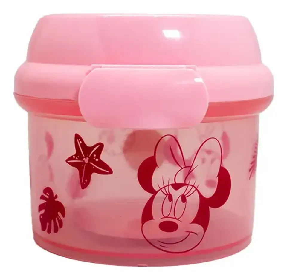 Porta Snack Infantil 280ml Licencia Disney Mickey Summer Rosa 2