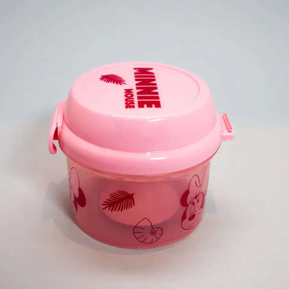 Porta Snack Infantil 280ml Licencia Disney Mickey Summer Rosa 4