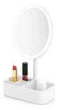 Espejo Led Tocador Maquillaje Circular Con Organizador Blanco - Miniatura 2