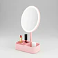 Espejo Led Tocador Maquillaje Circular Con Organizador Rosa - Miniatura 6