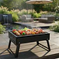 Parrilla A Carbón Portátil Plegable Negra 38x29,5 Camping - Miniatura 1