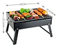 Parrilla A Carbón Portátil Plegable Negra 38x29,5 Camping - Miniatura 7